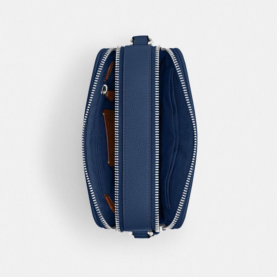 Bolsa Cruzada COACH Charter 24 With Coach Graphic Hombre Azules | NRXS-86251