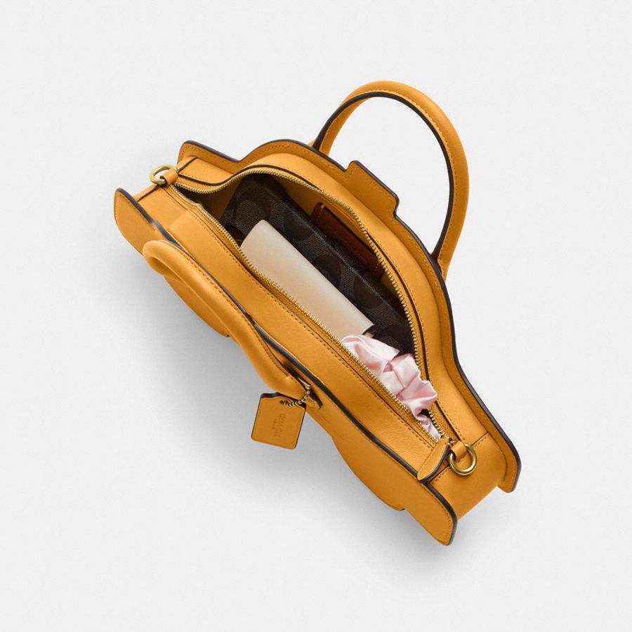 Bolsa Cruzada COACH Taxi Mujer Amarillos | AZRI-30851