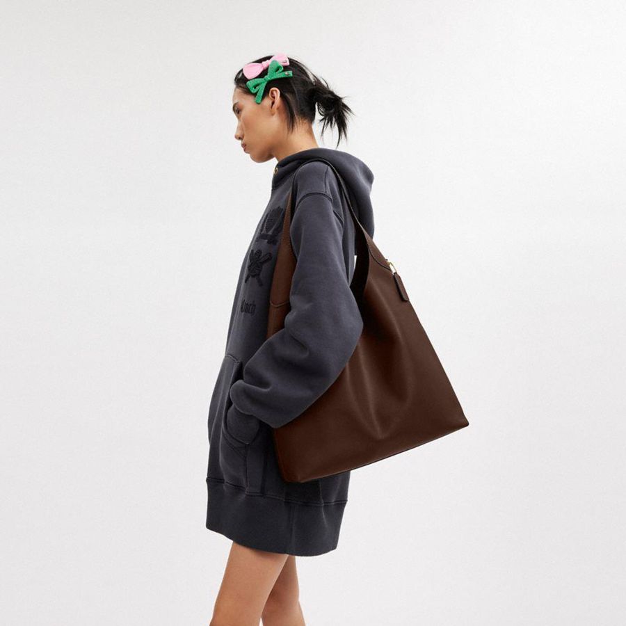 Bolsa de Hombro COACH Brooklyn 39 Mujer Marrom | JXBL-05248