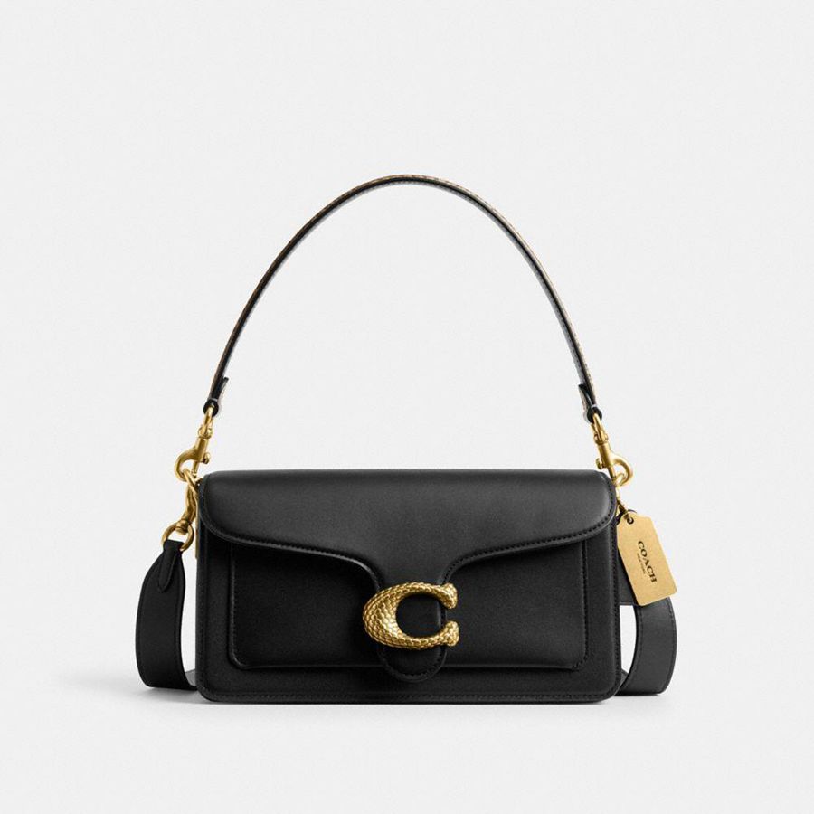 Bolsa de Hombro COACH New Year Tabby 26 With Snakeskin Detail Mujer Negros | YVHQ-46189
