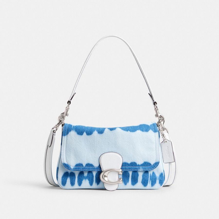 Bolsa de Hombro COACH Soft Tabby With Tie Dye Mujer Azules | LMVP-10984