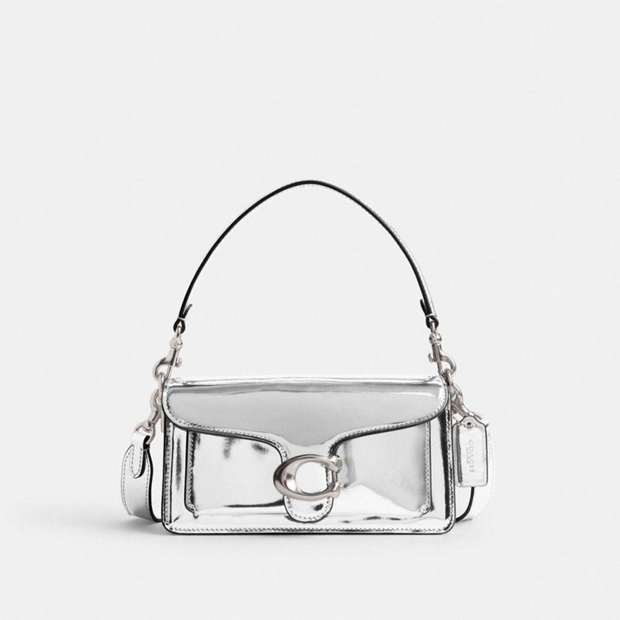 Bolsa de Hombro COACH Tabby 20 In Metallic Mujer Plateados | RUFK-09257