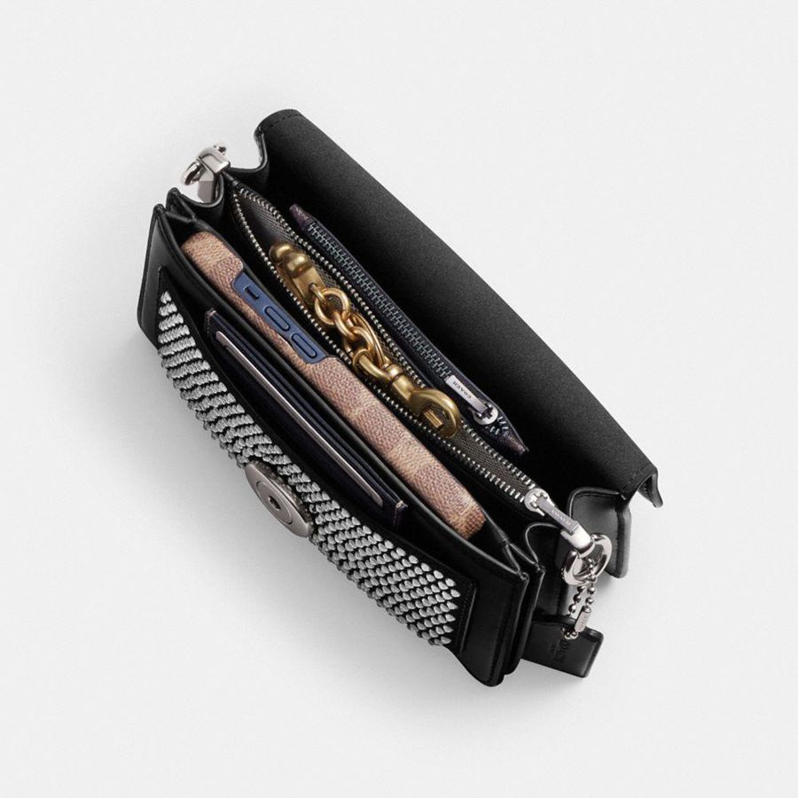 Bolsa de Hombro COACH Tabby 20 With Crystal Mujer Negros | TBAE-21964