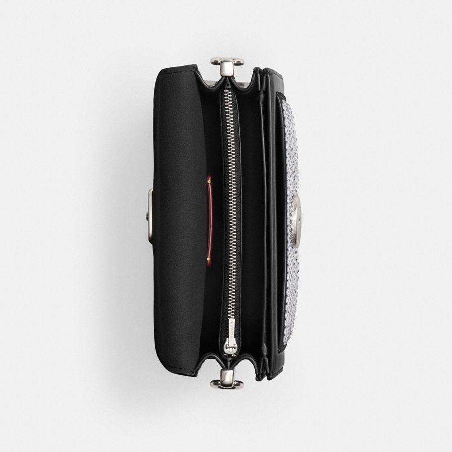 Bolsa de Hombro COACH Tabby 20 With Crystal Mujer Negros | TBAE-21964