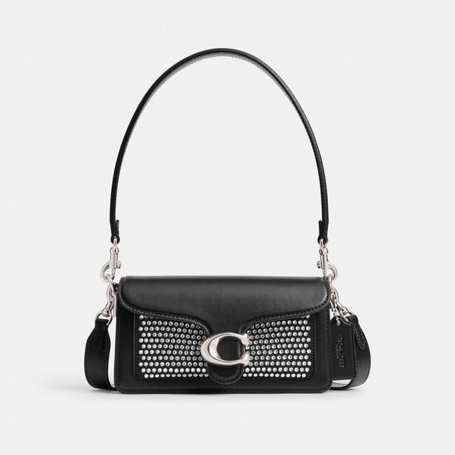 Bolsa de Hombro COACH Tabby 20 With Crystal Mujer Negros | TBAE-21964