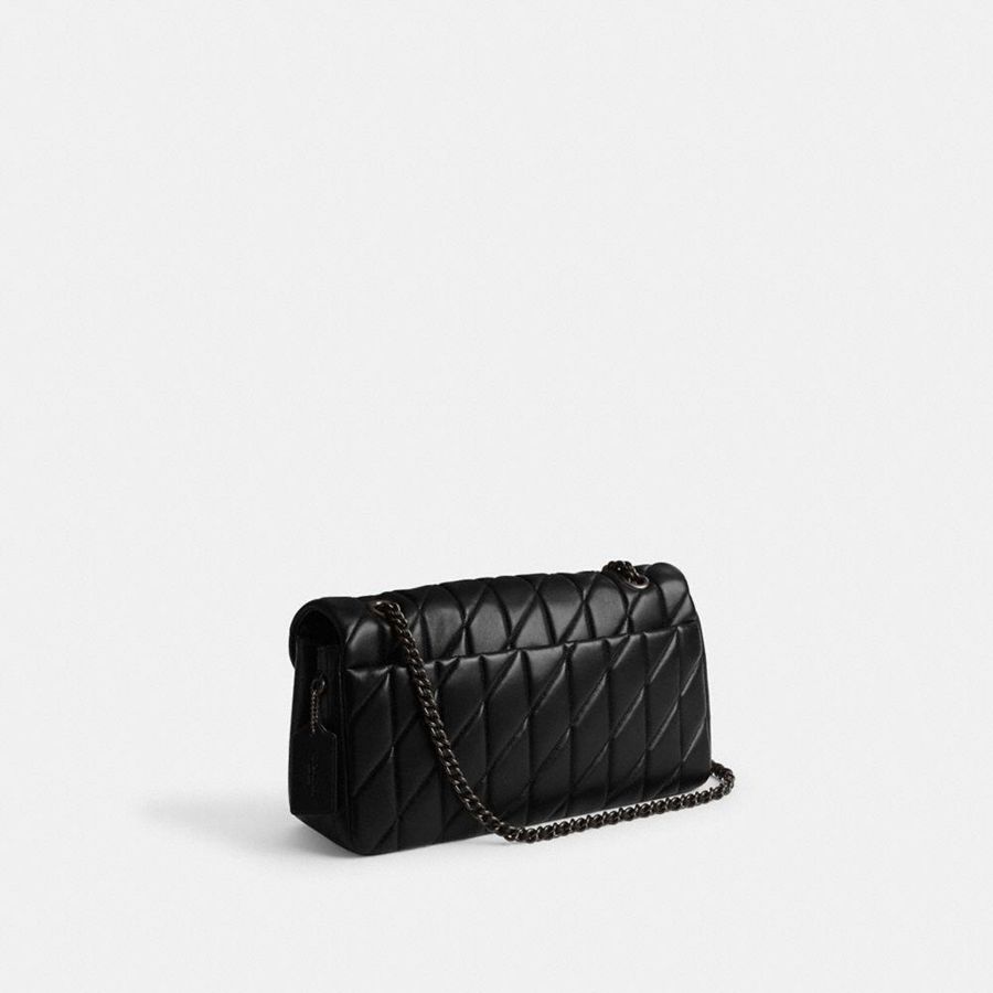 Bolsa de Hombro COACH Tabby 33 With Quilting Mujer Negros | ZMBC-14683