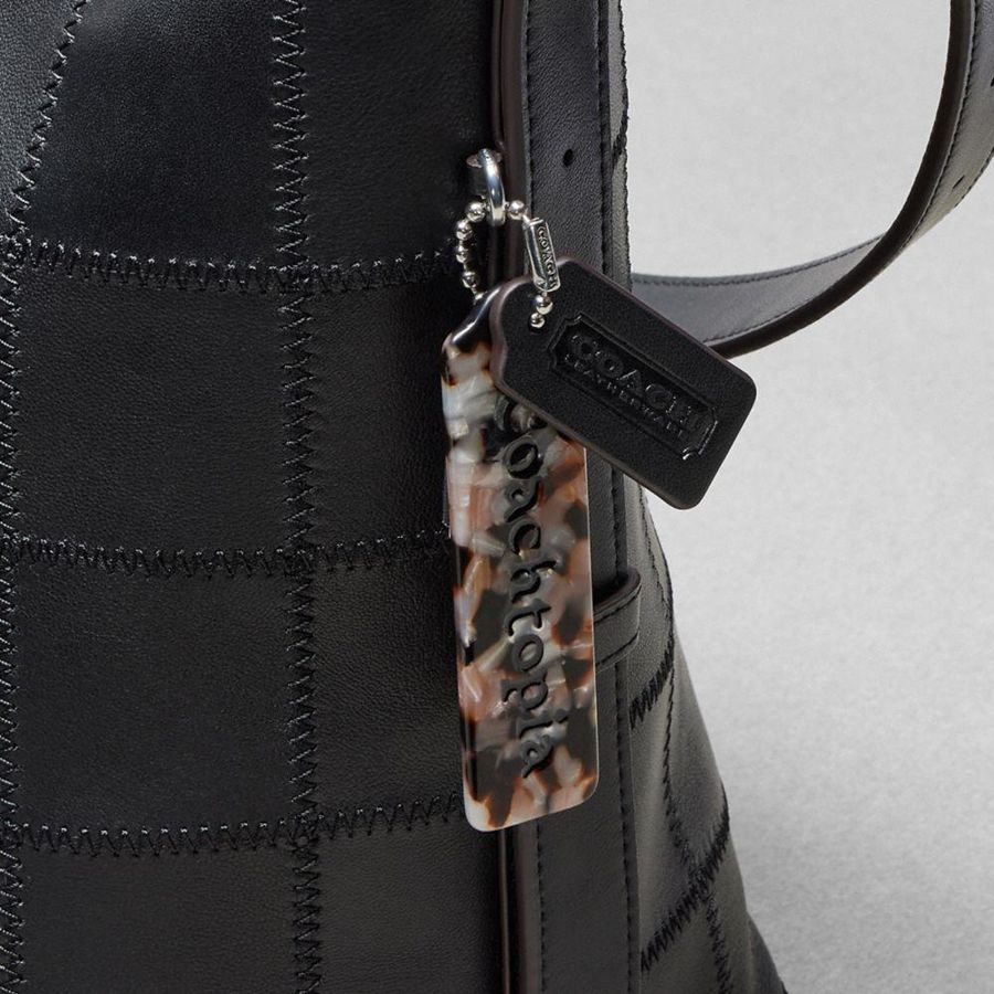 Bolso Hobo COACH Alter/Ego In Checkerboard Upcrafted Leather Mujer Negros | UYHI-54306