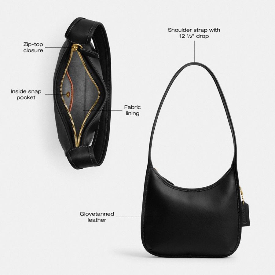 Bolso Hobo COACH Curve Zip Mujer Marrom | VODE-20984