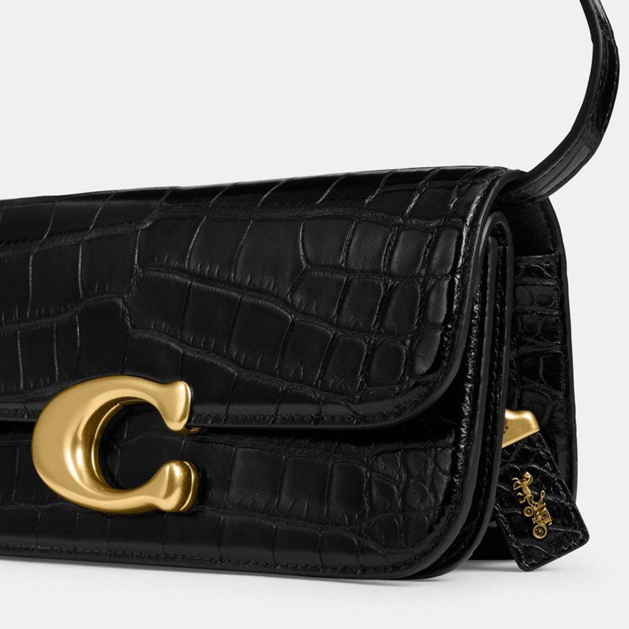 Bolso Hobo COACH Idol 23 In Alligator Mujer Negros | ZUQC-12386