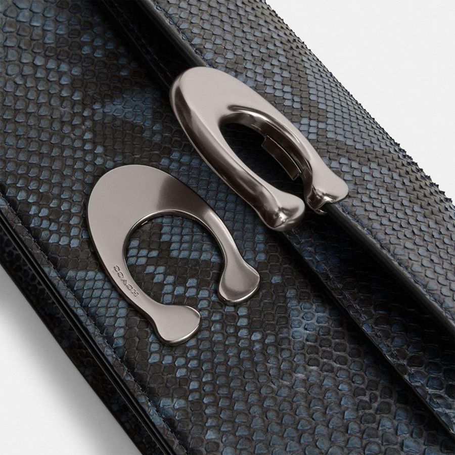Bolso Hobo COACH Idol 23 In Python Mujer Azul Marino | IQFV-72430