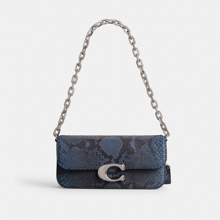 Bolso Hobo COACH Idol 23 In Python Mujer Azul Marino | IQFV-72430