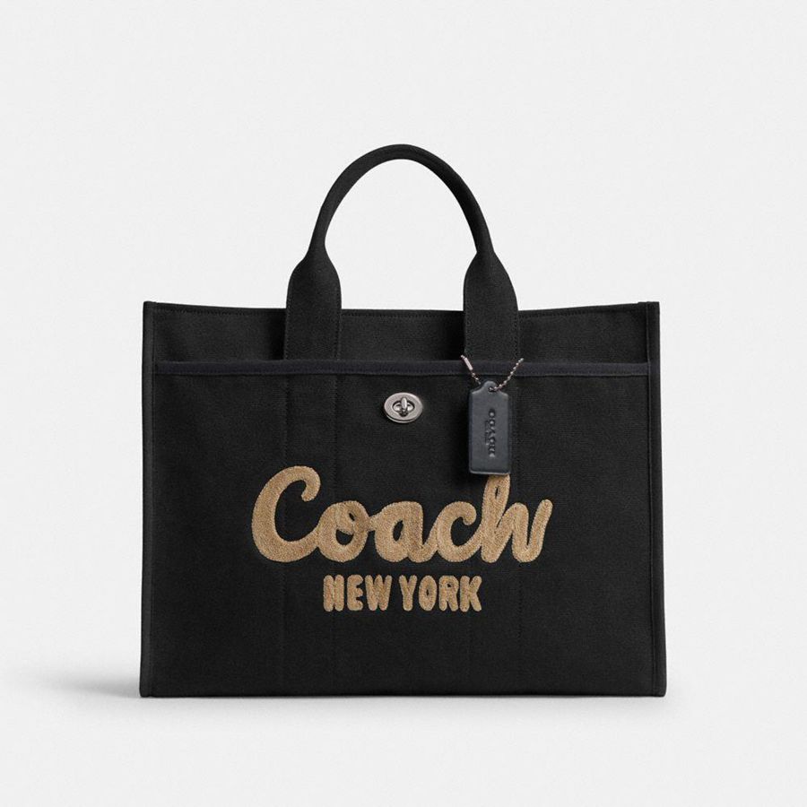 Bolso Tote COACH Cargo 42 Mujer Negros | DXJZ-73681