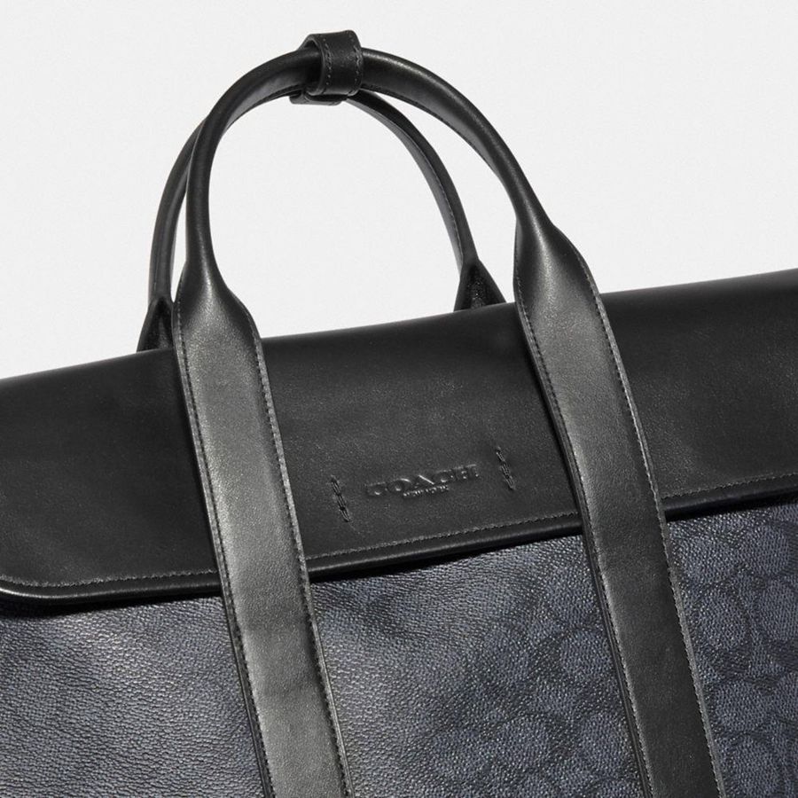 Bolso Tote COACH Gotham Portfolio In Signature Canvas Hombre Grises | NRCJ-45839