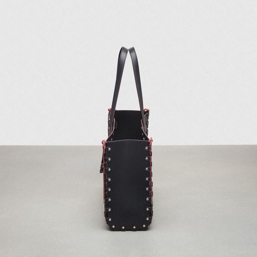 Bolso Tote COACH Large Re Laceable Tote In Coachtopia Leather Mujer Negros | ZHOI-58396