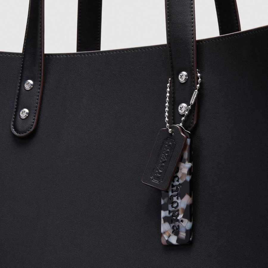 Bolso Tote COACH Large Re Laceable Tote In Coachtopia Leather Mujer Negros | ZHOI-58396