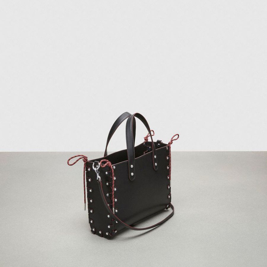 Bolso Tote COACH Medium Re Laceable Tote In Coachtopia Leather Mujer Negros | VZFU-37682