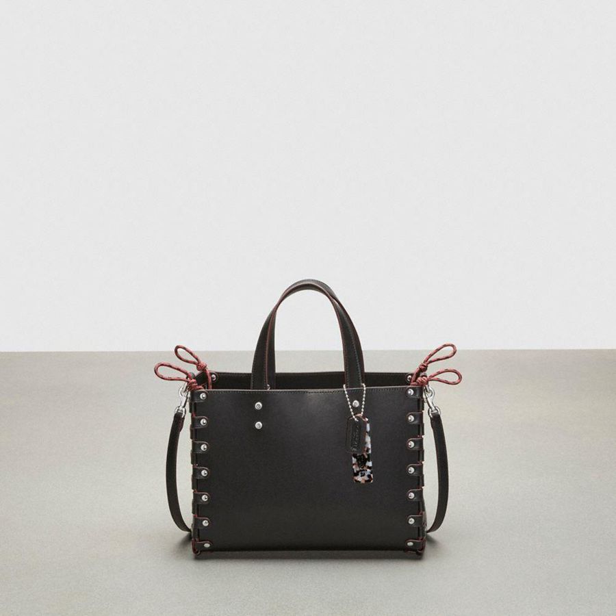 Bolso Tote COACH Medium Re Laceable Tote In Coachtopia Leather Mujer Negros | VZFU-37682