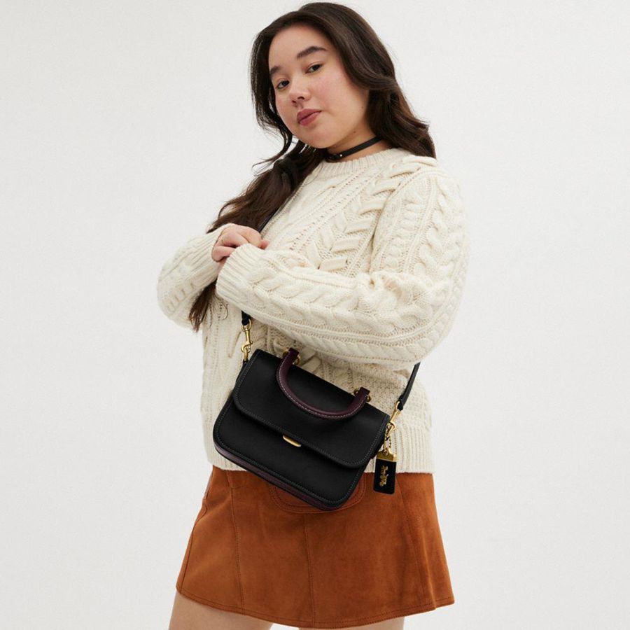 Bolso Tote COACH Rogue Top Handle In Colorblock Mujer Negros | OCHK-26547