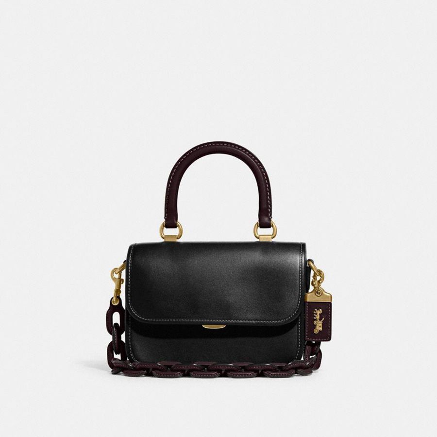 Bolso Tote COACH Rogue Top Handle In Colorblock Mujer Negros | OCHK-26547