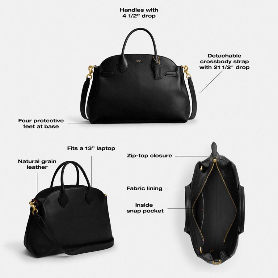 Bolso Tote COACH Soft Empire Carryall 40 Mujer Azul Marino | MWJI-39147