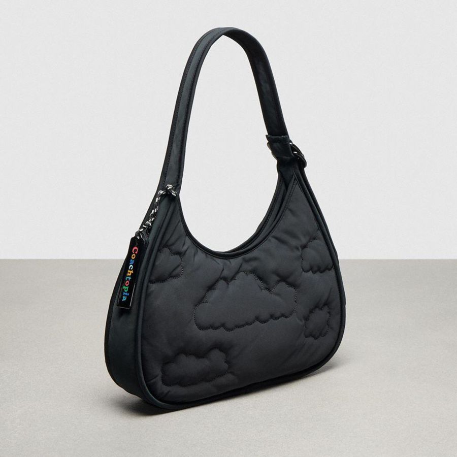 Bolso Tote COACH Topia Loop Ergo With Cloud Quilting Mujer Negros | UKED-76350