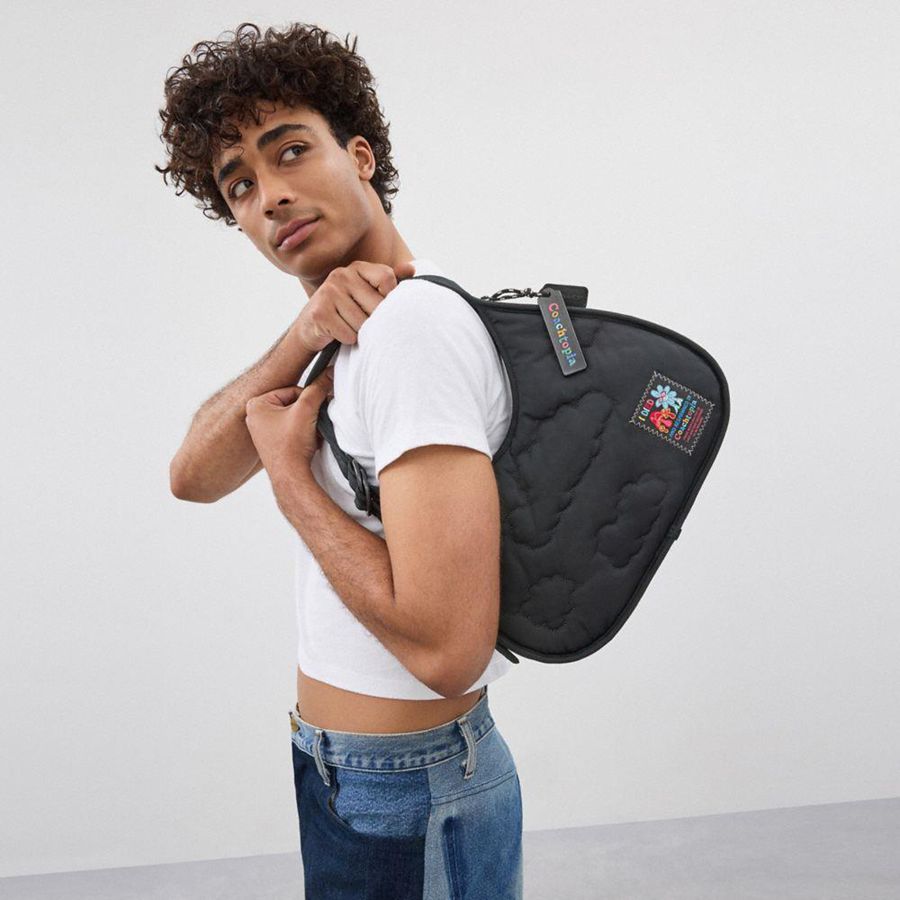 Bolso Tote COACH Topia Loop Ergo With Cloud Quilting Mujer Negros | UKED-76350