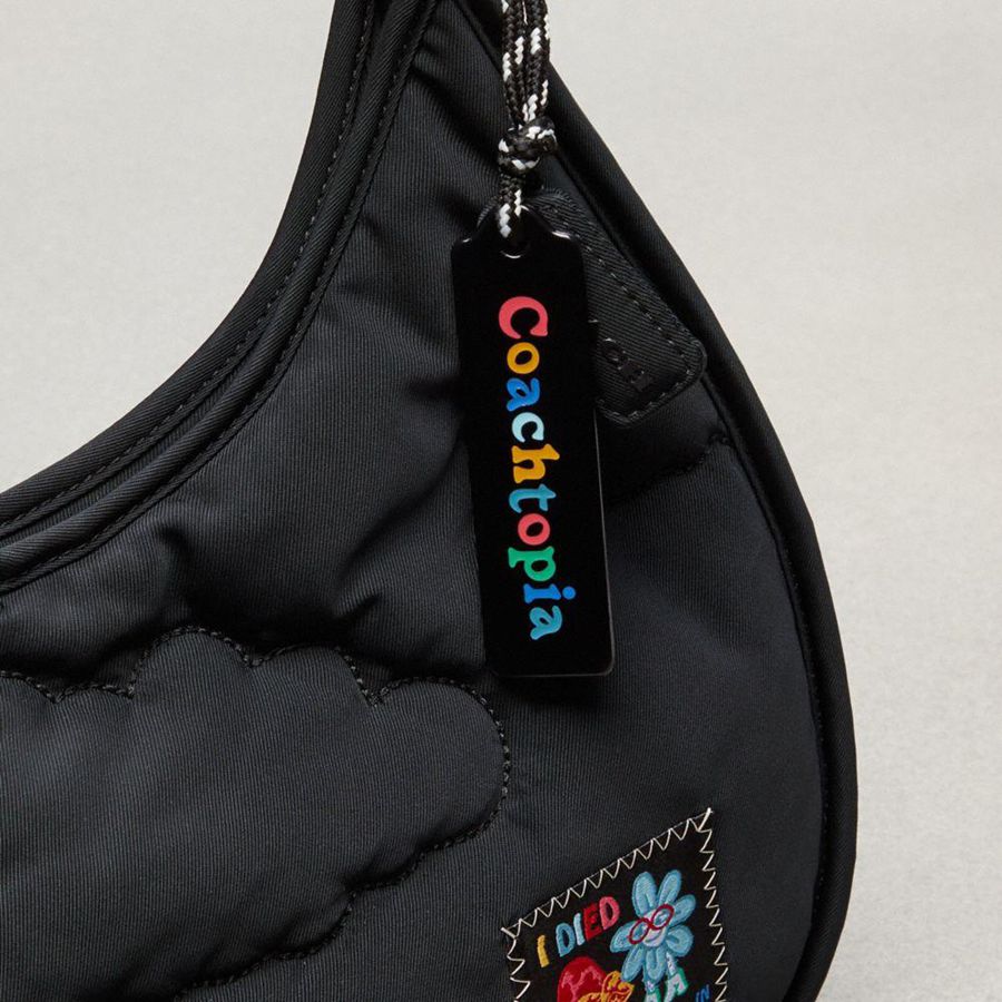 Bolso Tote COACH Topia Loop Ergo With Cloud Quilting Mujer Negros | UKED-76350