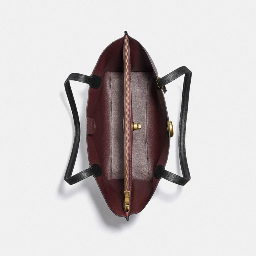Bolso Tote COACH Willow Mujer Negros | NMEQ-46795