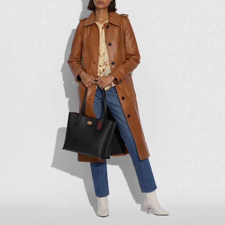 Bolso Tote COACH Willow Mujer Negros | NMEQ-46795