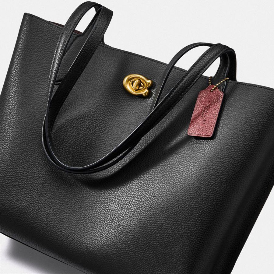 Bolso Tote COACH Willow Mujer Negros | NMEQ-46795