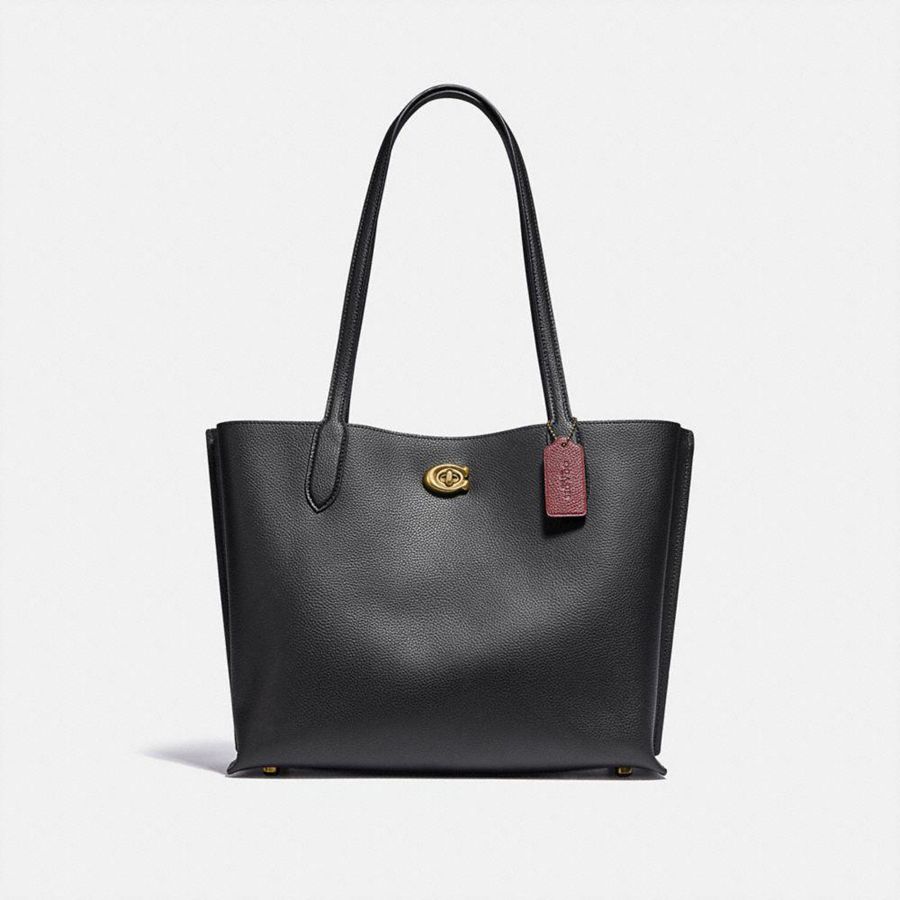 Bolso Tote COACH Willow Mujer Negros | NMEQ-46795