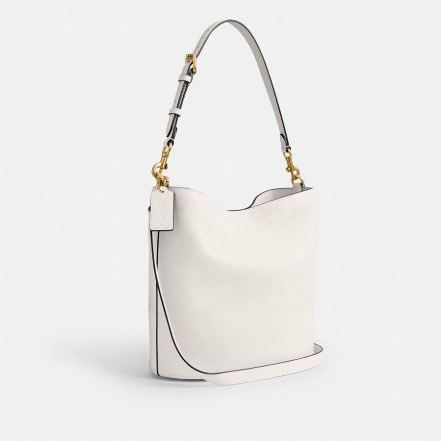 Bolso Tote COACH Willow Soft Bucket Mujer Blancos | AZWX-75604