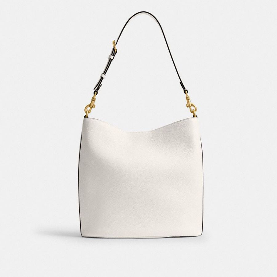 Bolso Tote COACH Willow Soft Bucket Mujer Blancos | AZWX-75604