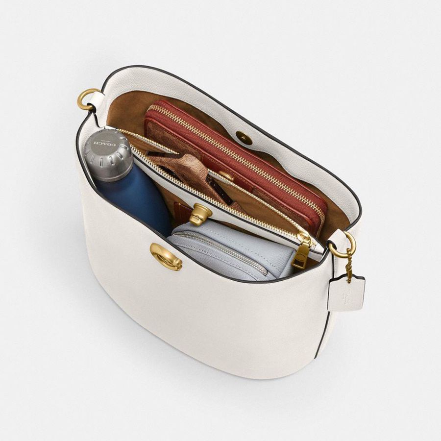 Bolso Tote COACH Willow Soft Bucket Mujer Blancos | AZWX-75604