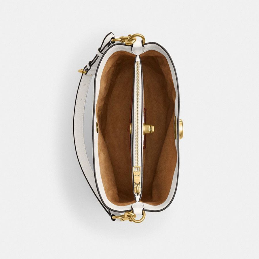 Bolso Tote COACH Willow Soft Bucket Mujer Blancos | AZWX-75604