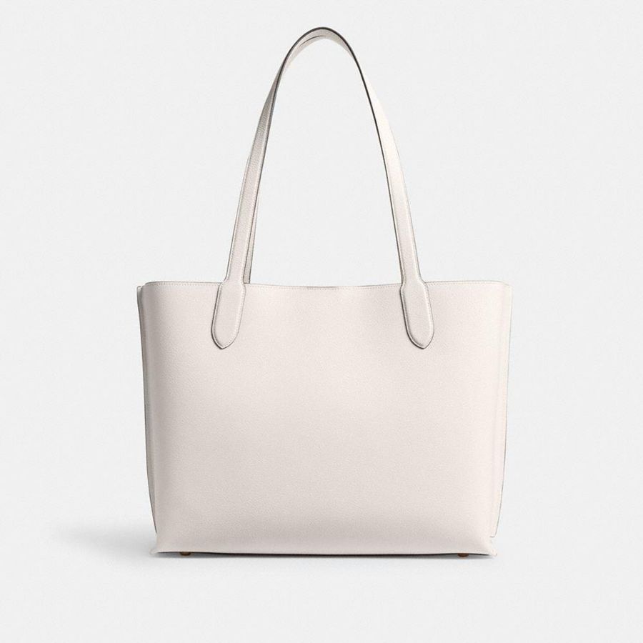 Bolso Tote COACH Willow Work Tote 38 Mujer Blancos | YGCV-51749