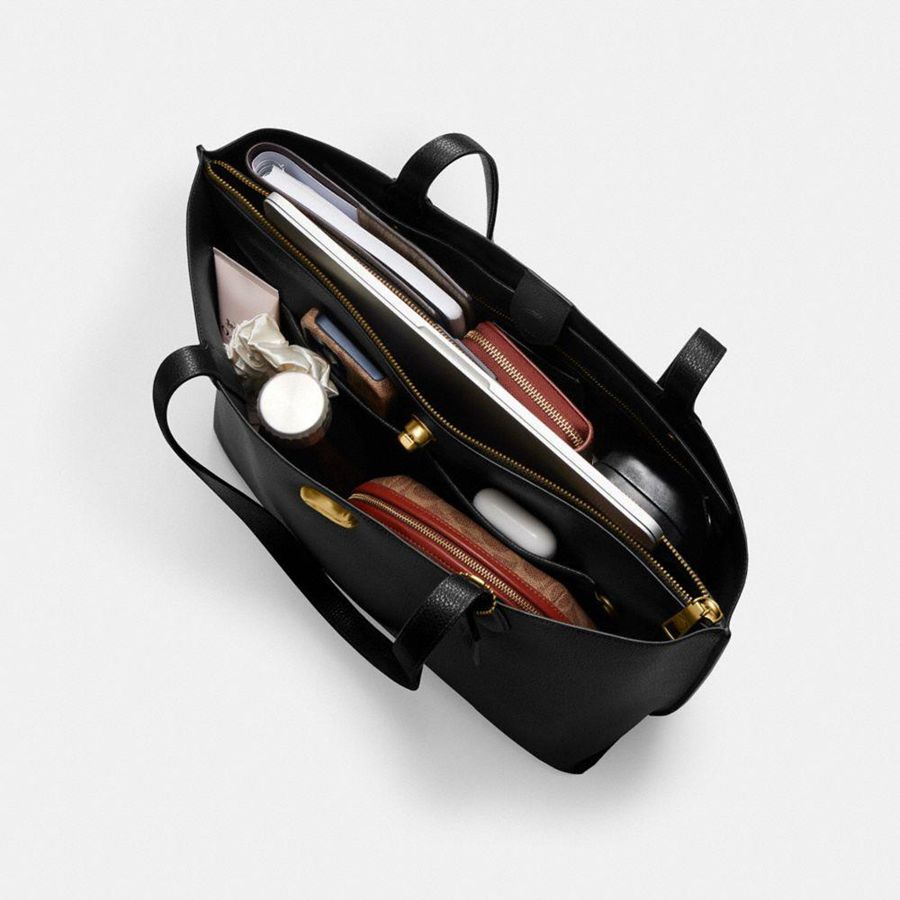 Bolso Tote COACH Willow Work Tote 38 Mujer Blancos | YGCV-51749