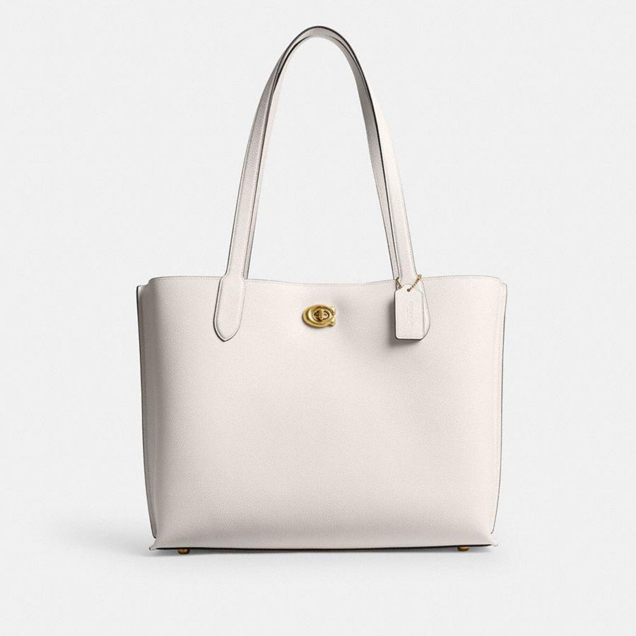 Bolso Tote COACH Willow Work Tote 38 Mujer Blancos | YGCV-51749