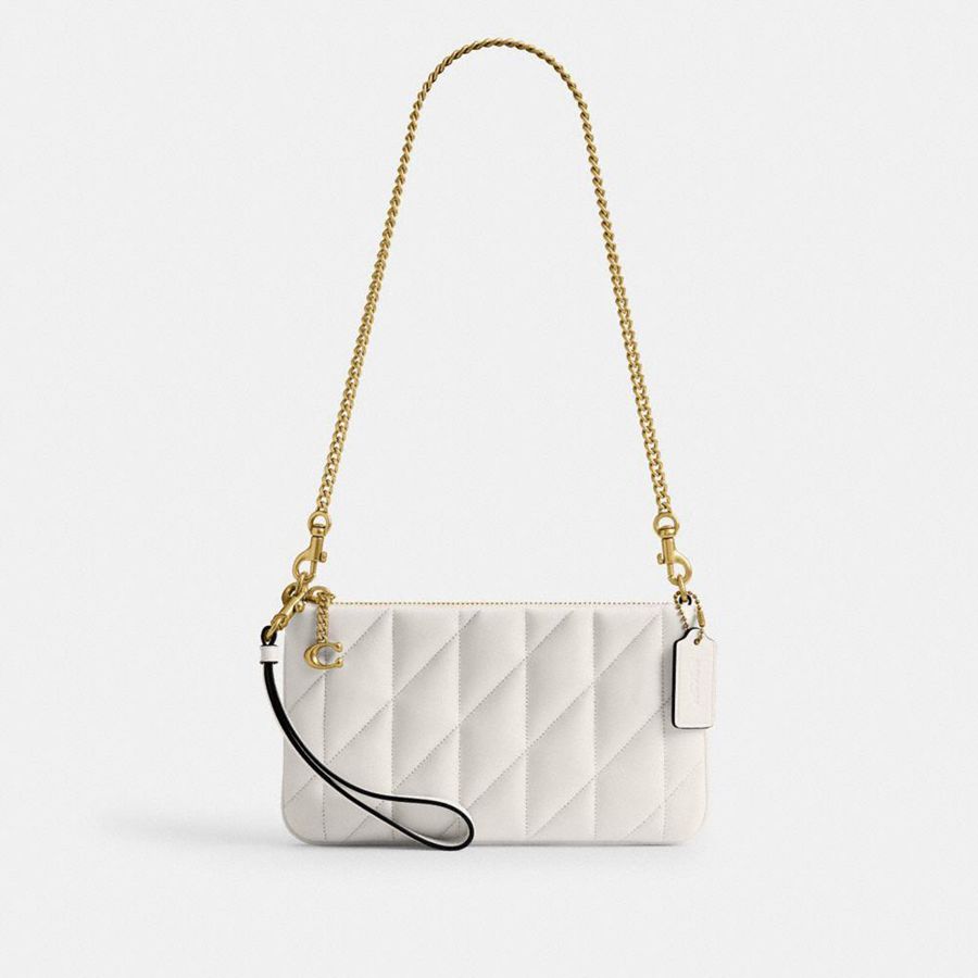 Bolsos De Mano COACH Pouch With Pillow Quilting Mujer Blancos | UEHM-12786