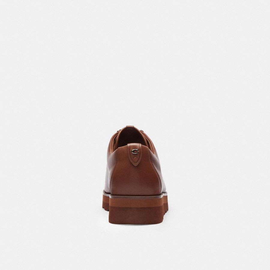 Botas COACH Scott Apron Toe In Signature Jacquard Hombre Marrom | SXNI-35614