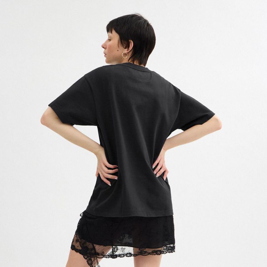 Camiseta COACH X Popeye Relaxed Hombre Negros | JDNX-36810