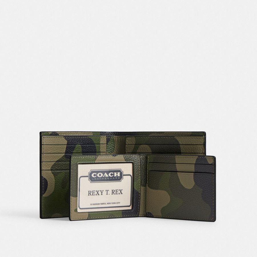 Cartera COACH 3 In 1 With Camo Print And Coach Graphic Hombre Verdes | HLKT-45972