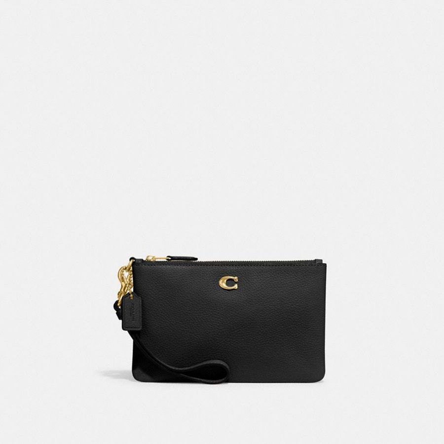 Cartera COACH Essential Small Wristlet Mujer Negros | HAZJ-24765