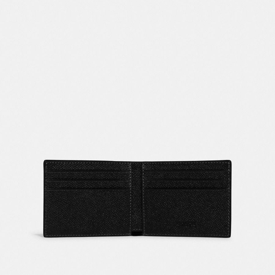 Cartera COACH Slim Billfold Hombre Negros | BAMV-24651