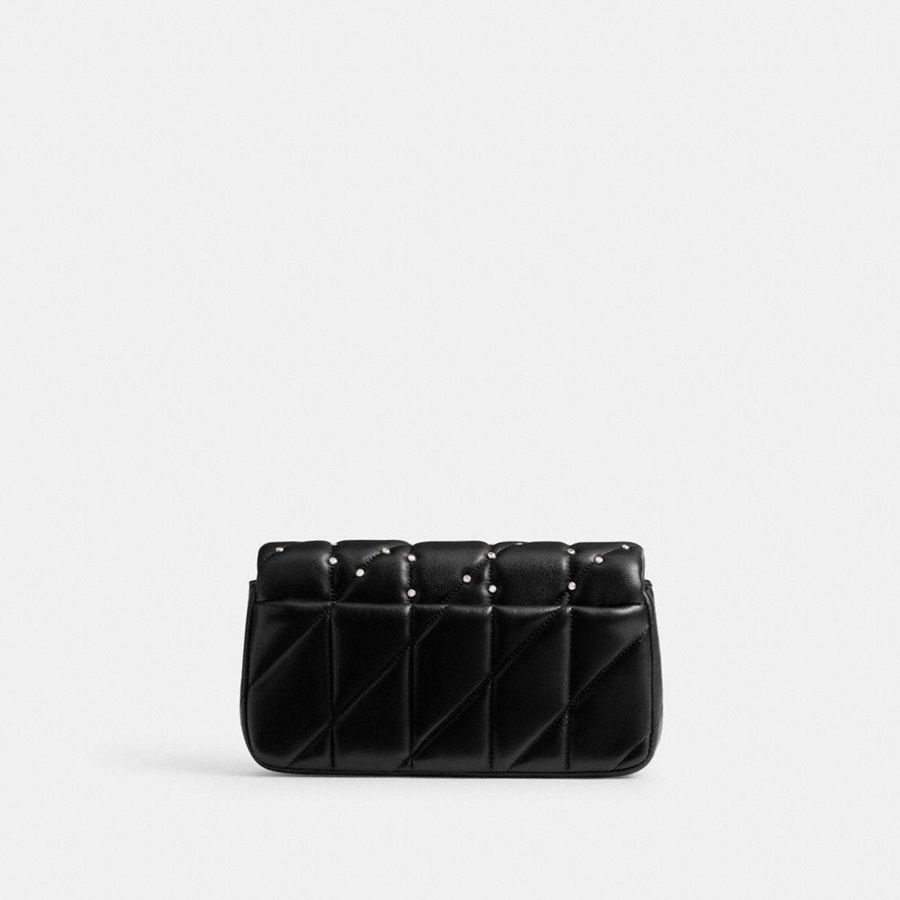 Cartera COACH Tabby Crossbody Wristlet With Pillow Quilting And Crystal Rivets Mujer Negros | MQOG-45031