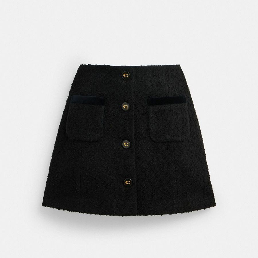 Falda COACH Boucle Mujer Negros | RGXP-23798