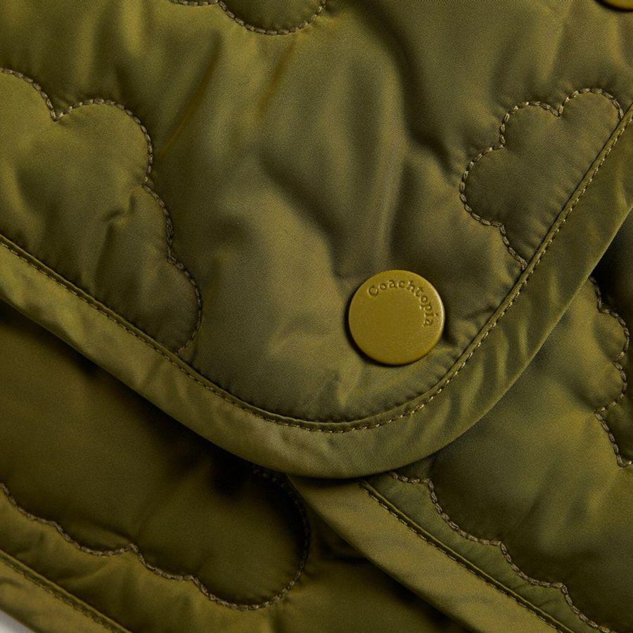 Falda COACH Topia Loop Quilted Cloud Mujer Verde Oliva | WPFQ-61572