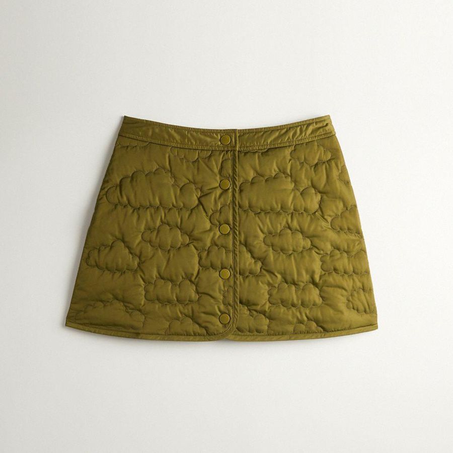 Falda COACH Topia Loop Quilted Cloud Mujer Verde Oliva | WPFQ-61572