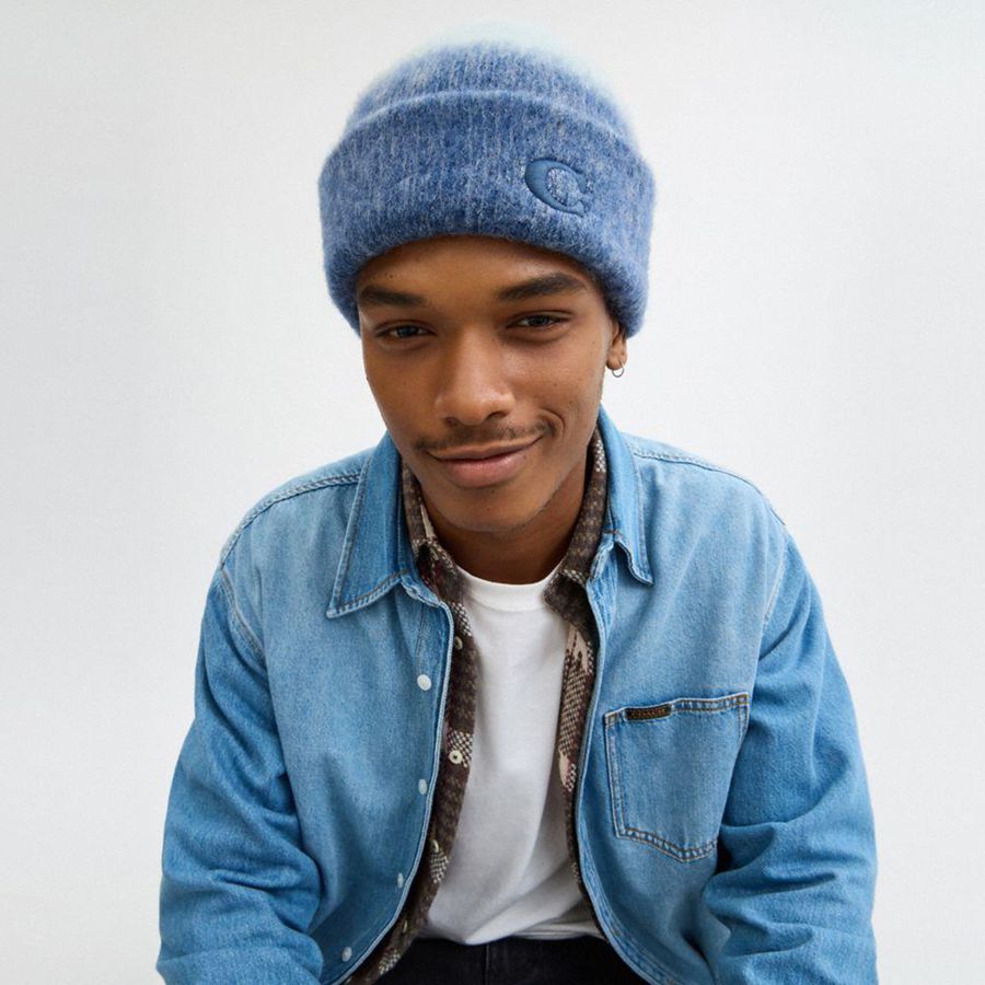 Gorro COACH Ombre Hombre Azules | UZYQ-13286