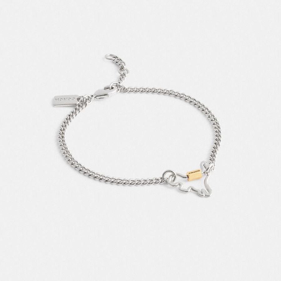 Joyeria COACH Carabiner Rexy Bracelet Mujer Plateados | RFKX-23789